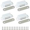 Mooche Magneti per armadio, chiusura magnetica, in acciaio inox, robusti, per armadio, cassetto, chiusura magnetica per cucina, armadio (bianco, 45 mm)