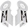 Orivin 1 paio di cerniere per box doccia in ABS cromato - L/R per staffe per bagno in vetro da 6 mm con design di serraggio