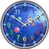 Kiddus Orologio da Parete Bambini per Imparare l'Ora, Orologio Educativo 30cm con Lancette Scritte Ora e Minuto, Decorazione Cameretta Bimbo e Bimba, Silenzioso, Pedagogico Colorati per Scuola e Casa