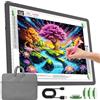 TOHETO Tavolo luminoso A4 con custodia per pittura con diamanti, scatola ricaricabile per disegnare, pad luce LED ricaricabile, piastra luminosa senza fili (nero)
