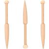 GORGECRAFT Bastone Della Bobina di Legno Ferri Da Maglia In Legno Testa Singola Telaio per Tessitura Macchine Utensili Navetta In Faggio Uncinetto per Maglione di Lana Fai Da Te Arazzo