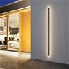 K-Bright Lampada da Parete Esterno/Interno LED 45W 4000K Bianco Naturale IP65 Applique da Parete Esterno 150CM Moderno per Balcone Giardino Veranda Via Garage,Nero