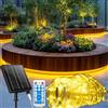 RJEDL 53M 500LED Catena Luminosa Esterno Solare, Super Lange LED tubo luce, IP65 impermeabile 8 Modi Luci Solari da Giardino, für Garten Terrasse Schlafzimmer Party, Matrimonio, Villa Deko (riscalda)
