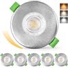 KYOTECH Faretti da Incasso 230V Dimmerabile 3CCT IP65 Faretto Incasso 60-75mm | KYOTECH 7W 770LM LED Fari Incassati Ultrapiatto 25mm 2700K 4000K 6000K per Bagno Soggiorno 6PCS Nichel