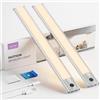 LROLTEF Luce LED Sottopensile Cucina Dimmerabile Lampada Cucina 26CM 4000K | 1800mAh Con sensore di Spostamento Manuale Armadio Sensore di Movimento Magnetica Ricaricabile per Cucina Adesiva 2P Argento