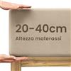 Wolkenfeld lenzuolo con angoli Singolo in Cotone Premium 90x200cm fino a 100x220cm - Altezza materasso fino a 40cm - Beige