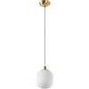 EKSED Lampada a Sospensione Moderna con Globo in Vetro Satinato, Attacco E27, Struttura in Ottone Anticato per Sala da Pranzo, Camera o Corridoio (30cm)
