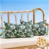 BonBotimen Federa Cuscino 30x50 Verde Monstera Deliciosa Piante Cuscini per Divano Esterni Impermeabile Rettangolo Copricuscini Decorativa per Giardino, Soggiorno, Balcone, Divano e Letto, Set da 2