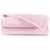 DecoKing Coperta Plaid Pile 160 x 210 cm per Letto una Piazza e Mezza Calda Accogliente e Spessa in Morbido Velluto Per Letto Divano Sedia Tutte le Stagioni Rosa Polvere Mic