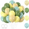 Alaoo Palloncini Compleanno Blu Verde, 60 Pezzi 12 Pollici Palloncini Decorativi Blu Verde per Il Compleanno, per Decorazioni Compleanno, Baby Shower, Decorazioni Battesimo Bimbo e Bimba, Matrimonio
