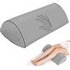 Babyezz Cuscino per chi dorme sul fianco, cuscino in memory foam contro dolori all'anca e alla schiena, cuscino a cuneo per posizione supina, supporto ergonomico per il sonno (Grigio)