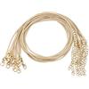 QUARKZMAN 20 Pezzi Filo Per Collana Cerato All'ingrosso, 18 Pollici E 2 Mm Di Diametro Cordino Per Ciondoli, Braccialetti, Collane, Accessori Per Creare Gioielli, Beige Scuro