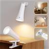 Suright Lampada da Parete Interni, 2 Pezzi Applique da Parete Interno con Clip, Lampada Wireless, Controllo Touch, 3 Colori, Dimmerazione, luce a Batteria Ricaricabile per Camera da Letto, Scale, Soggiorno
