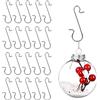 HERZWILD 120pezzi Ganci Albero di Natale S Ganci per Palline di Natale Ganci per Decorazioni di Natale, Ghirlanda di Natale Ganci per Ornamenti Natalizi (argento/C)