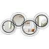 WDSHIYI Set di 4 specchi rotondi con cornice in metallo nero, specchi decorativi moderni per soggiorno, camera da letto, bagno, ingresso, 50 x 100 cm, decorazione per la casa