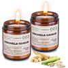 SUPERSUN Candele Profumate, Candele Citronella Grande, SUPERSUN 240 Ore Soia Candele per Esterno, Interni, Terrazza, Giardino, Campeggio, Festa, BBQ