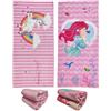 stampringt Super Grand Mignon Rosa a Righe Sirena Unicorno Set di Due Asciugamani da Spiaggia, Grande Tessuto di Asciugamano in Microfibra Spesso di Taglia Superiore per Due Persone 75 * 150cm