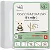 Twillie Coprimaterasso Bambino 70 x 160 Bambù - Qualità Premium - Impermeabile e Traspirante con Cotone Naturale - Trattamento Svizzero Sanitized® Anti-Acari Antibatterico - Made in UE
