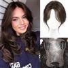RUNRAYAY Toppers per capelli per donne capelli umani veri, 360 ° 3d senza scoppi estensioni per capelli top phips con frangia di otto caratteri, copre capelli sparsi, stile marrone 1