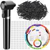 ATOMUS Tattoo Ink Mixer Machine Kit Black Electric Tattoo Pigment Agitator Mixing 100pcs Mixing Sticks Tattoo Ink Cups 1pc Mini Color Wheel for Tattoo Permanent Makeup Microblading