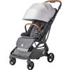 Ergobaby Metro 3 Deluxe passeggino da viaggio con funzione reclinabile, passeggino dalla nascita a 22 kg (0-4 anni), pieghevole con una sola mano e compatibile con il seggiolino auto, Pearl Grey