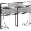 vidaXL Testiera con contenitore, grigio, finitura in legno Sonoma