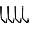 Shepherd Hardware 8090E Ganci da Garage, Nero, 7-1/2 Inch - 4 Hooks, Set di 4 Pezzi
