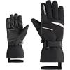 Ziener GALERIUS-Z Guanti da sci/sport invernali da uomo | Gore-Tex, polsino lungo, senza PFC, nero, bianco, 8,5