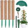 HOVIN Supporto per rampicanti Monstera in cocco - 4 bastoncini di muschio estensibili, 40 cm - Per piante rampicanti in casa e giardino