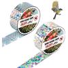 Tutukyle 2 rotoli di nastro repellente per uccelli, 80 m x 2,4 cm, riflettente, su entrambi i lati per respingere gli uccelli, per giardino, alberi da frutto, balcone, fattorie, nastro efficace