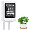Kujizpu 6 in 1 Misuratore PH Terreno, Doppia Sonda Igrometro Piante con umidità/PH/Temperatura/Fertilità/umidità Ambientale/Luce Solare per Orticoltura Uso Interno ed Esterno