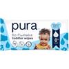 Pura Salviette Bagnate Detergenti, 60 Salviette (Confezione da 1), 99% Acqua, 100% Senza Plastica, Adatte per Pelle Sensibile e Senza Profumo, Aloe Vera, Neonati, Biodegradabili, Vegan