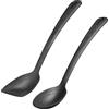 Westmark 286122E6 - Set di 2 cucchiai per verdure e padella, con scala interna da 15, 30 e 45 ml, in plastica, Gentle, colore: Nero