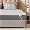 Sweetnight Materasso Topper con Memory Foam in Gel, 160x190 cm, spessore 10 cm, con Fondo Antiscivolo, Coprimaterasso in Schiuma di Supporto con Tessuto Morbido e Traspirante, Sfoderabile e Lavabile