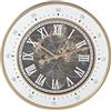 Home ESPRIT Orologio da parete marrone oro cristallo ferro 59 x 8,5 x 59 cm