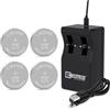 EEMB LIR2450 Batteria ricaricabile da 3,7 V Batterie a bottone agli ioni di litio da 120 mAh (4 pezzi con caricatore)