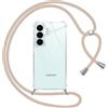 Pnakqil Cover per Samsung Galaxy S26 con Cordino, Trasparente Custodia con Laccio Tracolla Cellulare Girocollo Collana Protettiva per Samsung Galaxy S26 6,3 Pollic, Khaki