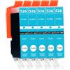Supply Guy 5 cartucce per stampanti con chip compatibile Canon CLI-526 Ciano per IP4850 IP4950 IX-6550 MG5150 MG5240 MG5250 MG5340 MG5350 MG6150 MG6250 MG8150 MG8240 MG8250 MX715 MX885 MX895
