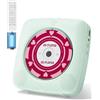 KOVCDVI Lettore CD Portatile per uso domestico con altoparlanti, Bluetooth e telecomando, lettori CD da tavolo e da parete con radio FM, supporto per riproduzione USB/AUX e presa per cuffie verde