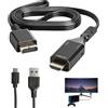 HENGBIRD Adattatore PS1 PS2 a HDMI 720P 1080P con Cavo AV 1m, adattatore ps2 hdmi ps2 to hdmi convertitore rca hdmi con alimentazione Micro USB Plug and Play per TV Moderna