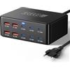 Sefitopher Stazione di ricarica USB da 330 W con 10 porte, PD 100 W, 65 W, 45 W, 30 W, 20 W, 18 W, caricabatterie USB-C GaN III, caricatore rapido per laptop e smartphone, compatibile con MacBook Pro/Air, Dell