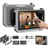 VILTROX DC-X2 Cage 6 Monitor Da Campo per Telecamera SDI 2000nits Super Bright Daylight Viewable Monitor Esterno per Monitor Touchscreen DSLR 4kCon Parasole Batteria 2200 MAh per Sony Canon Nikon