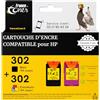 France Toner - Cartucce d'Inchiostro Compatibili Nero e Colori per HP 302 e 302XL per DeskJet 1110, 2130, 2132, 2134, 2136 e OfficeJet 3830 Series