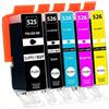 Supply Guy 5 Cartucce Per Stampanti con Chip compatibile con Canon PGI-525 CLI-526 per Canon Pixma IP4850 IP4950 IX-6550 MG5140 MG5150 MG5240 MG5250 MG5340 MG5350 MX715 MX885 MX895