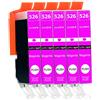 Supply Guy 5 cartucce per stampanti con chip compatibile Canon CLI-526 Magenta per IP4850 IP4950 IX-6550 MG5150 MG5240 MG5250 MG5340 MG5350 MG6150 MG6250 MG8150 MG8240 MG8250 MX715 MX885 MX895