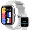 PTHTECHUS Smartwatch per Uomo Donna, IP68 Impermeabile Orologio Smartwatch con Effettua/Risposta Chiamate Contapassi Cardiofrequenzimetro, 120+Modalità Sportive, Orologio Fitness Smart Watch Android iOS Argento