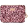 fdsmall - Borsa per laptop da 14 pollici, custodia impermeabile in neoprene per portatile, borsa per notebook, compatibile con Acer/Asus/Dell/Lenovo/HP/Samsung (Rosso Leopardo)