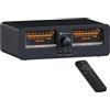 Fosi Audio LC30 Nero Dual VU Meter Audio Visualizer, Commutatore 2 Ingressi 2 Uscite Vintage per Amplificatori Stereo ad Alta Potenza, Componente per Home Theater, ConTelecomando