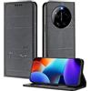 XINYEXIN Custodia per Xiaomi 17 Ultra, Cover a Libro in Pelle PU con Blocco RFID, Slot per Carte, Supporto, Protezione Completa Antiurto - Nero