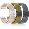 SOLOLUP 3Pezzi Intrecciati Cinturino per Garmin Venu 4 41mm/3S 2S/Vivoactive 4S 3S/Vivomove 3S/Forerunner 255S Music 265S Band,Sportivo Nylon 18mm Banda per Huawei Watch 5 42mm/GT 6/5/4 41mm/GT5 Pro 42mm
